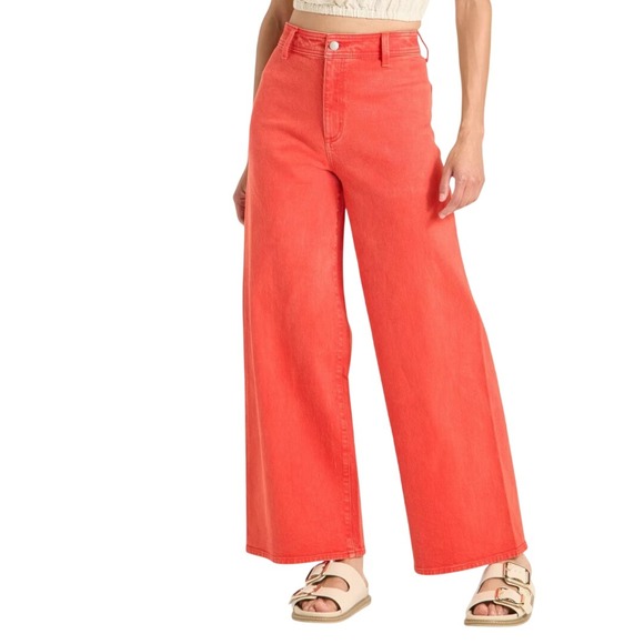 Universal Thread Denim - Universal Thread Women's Red High Rise Sailor Wide Leg Jeans Size 12